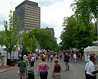 The annual arts and crafts festival draws thousands of visitors to the heart of downtown Syracuse each July.