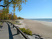 Precisely 60 miles north of Syracuse, Southwick Beach State Park feature miles of ocean-like whate sand beach!