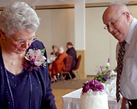 Here are my parents, both teachers, cutting their 50th wedding anniversary cake!