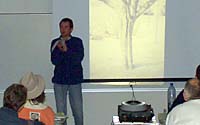 Here I'm instructing a new class of Communitree Steward volunteers at the Burnett Park Zoo in Syracuse.